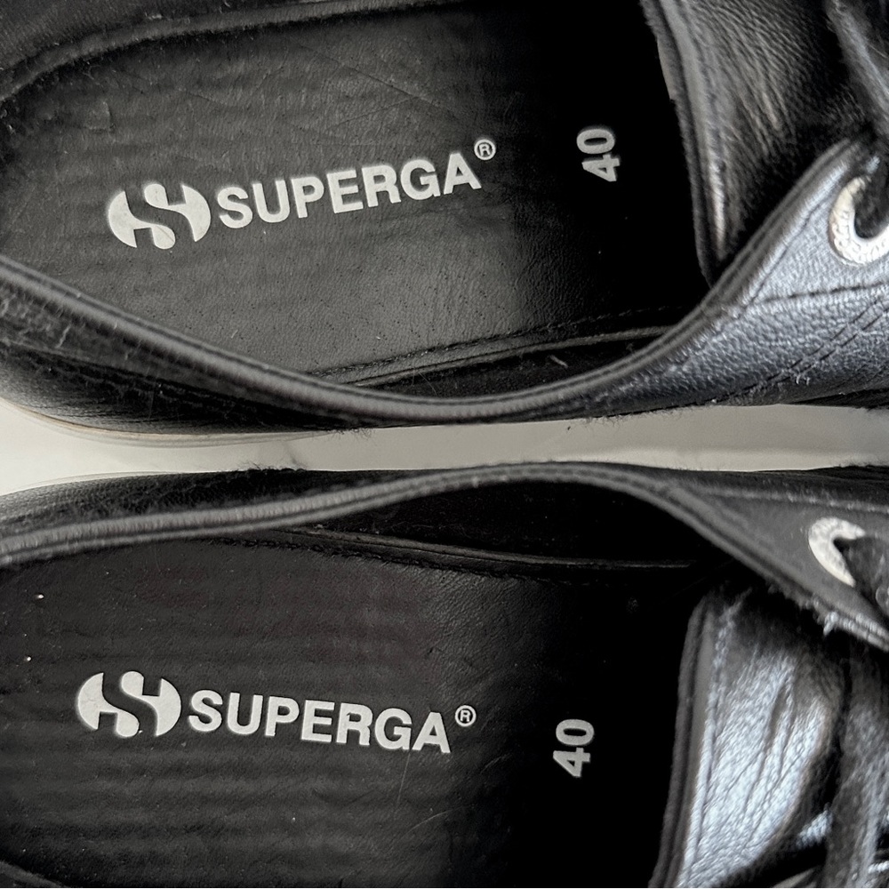 Superga Nappa Leather Platform Sneaker W9 /EU 40 style S00C790 minimalist - Picture 9 of 10
